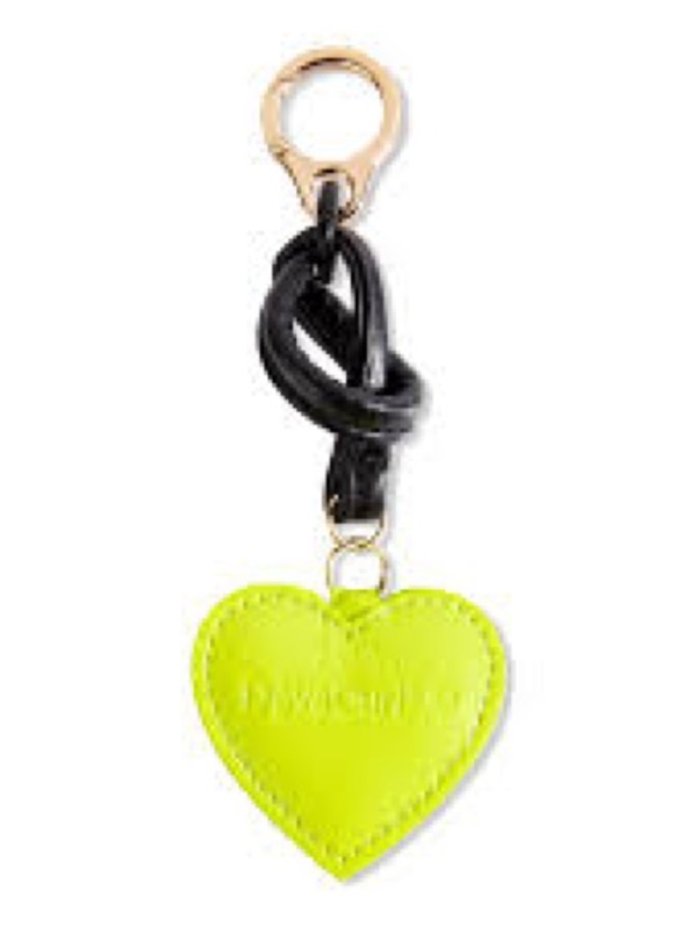 Devacurl Neon Yellow Heart Keychain